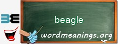 WordMeaning blackboard for beagle
